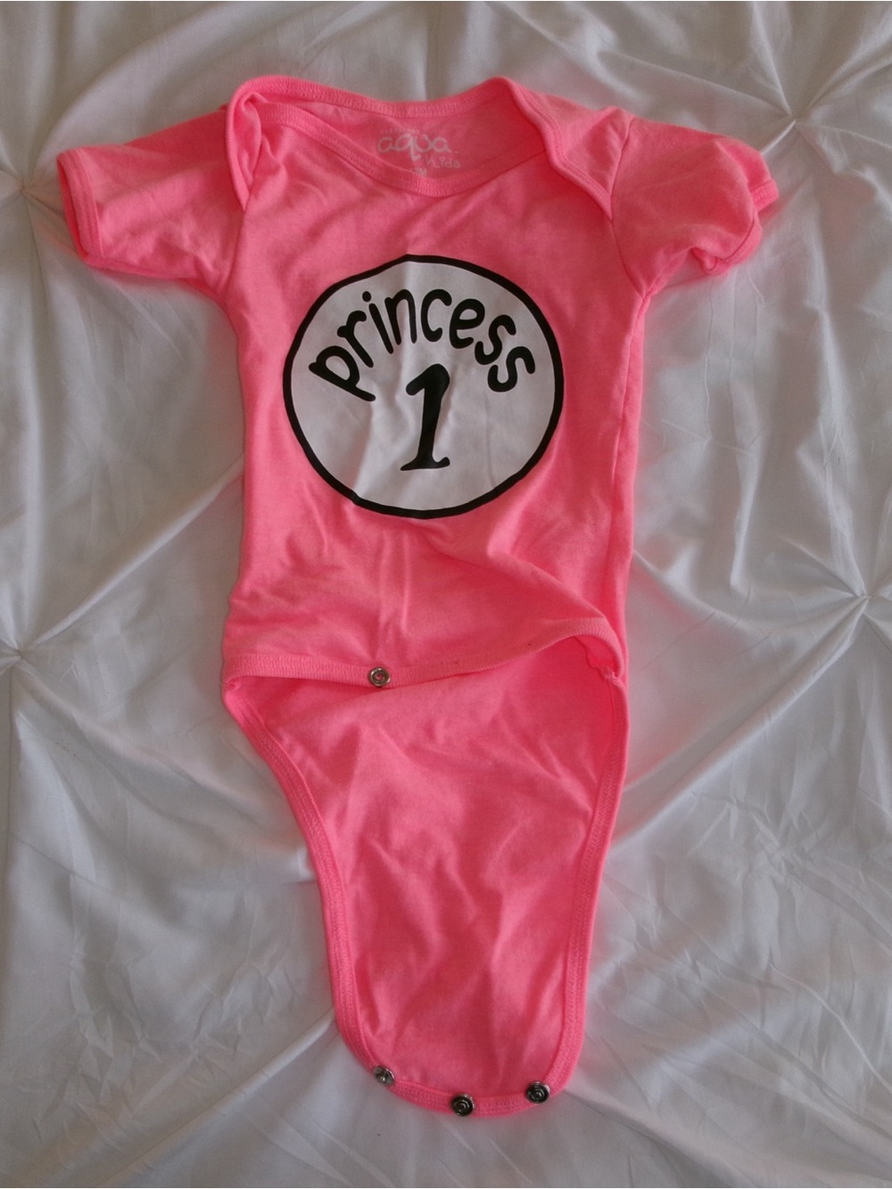 Pink "Princess 1" Infant One-Piece Bodysuit